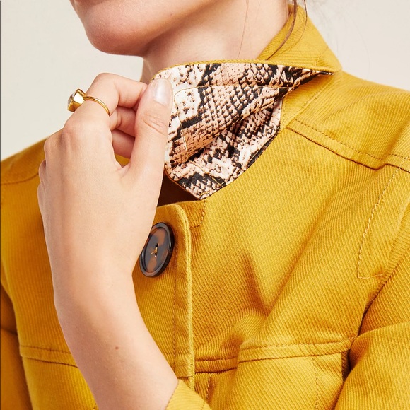 Coats | Anthropologie Yellow Jacket 